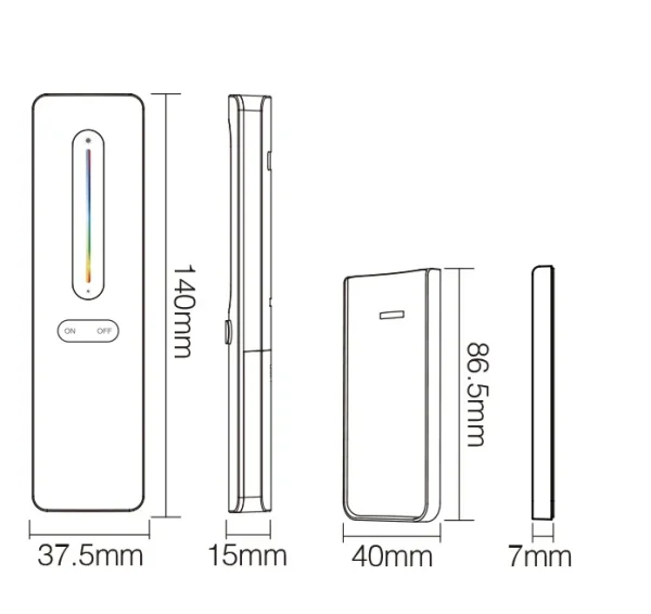 Synergy 21 LED Fernbedienung 2,4GHz RGB+CCT (w) *Milight/Miboxer*
