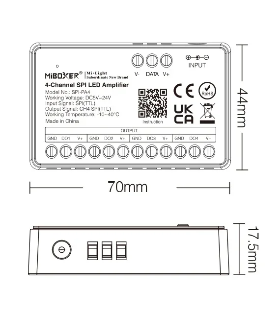 Synergy 21 Pixel LED Controller SPI-Serie 4-Channel Amplifier/Repeater *Milight/Miboxer*