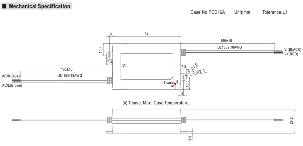 MEANWELL Netzteil - 24V 35W IP67