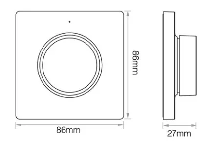 Synergy 21 LED Fernbedienung 2,4GHz 4 Zonen Wireless Dimm Panel (w) *Milight/Miboxer*