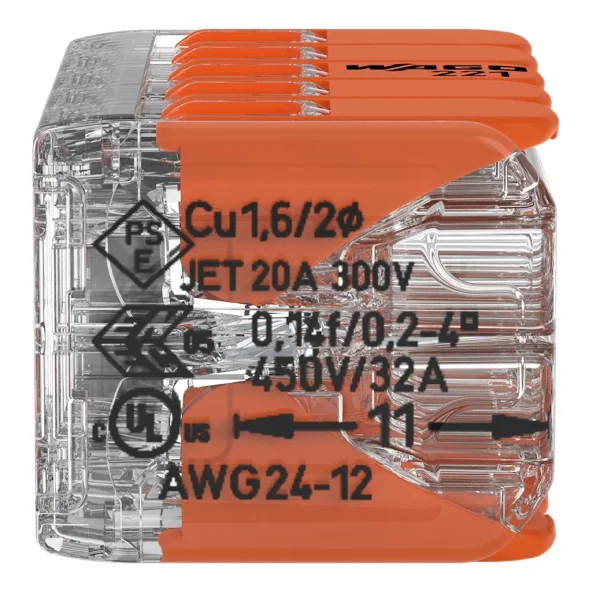 Wago Serie 221 - 10*4mm (15 Stück)