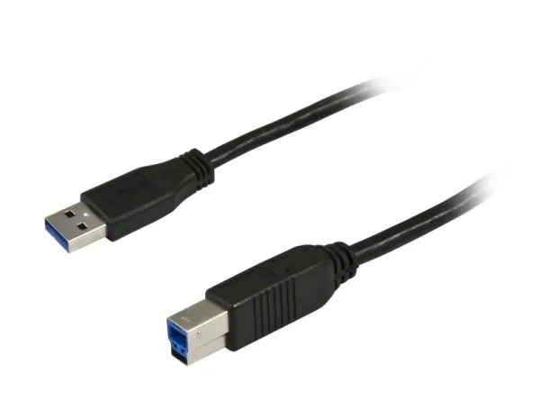 Kabel USB, A(St) => B(St), 5.0m, USB3.0, schwarz, Synergy 21,