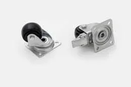 Triton 19" Schrank, zbh. Rollensatz(Räder), 4x, mit Feststeller, bis 200/400Kg