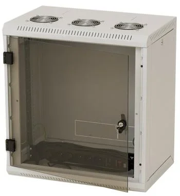 Triton 19" Wandgehäuse, 6HE, 1-teilig, T595, Lichtgrau, Seite