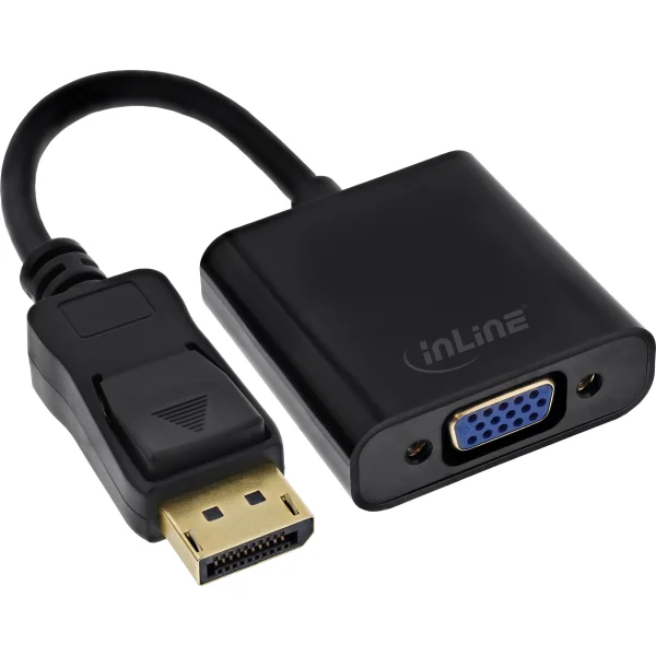 InLine® Basic DisplayPort zu VGA Adapterkabel, schwarz, 0,15m