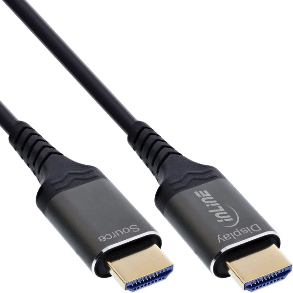 InLine® HDMI AOC Kabel, Ultra High Speed HDMI Kabel, 8K, Aluminium, 20m