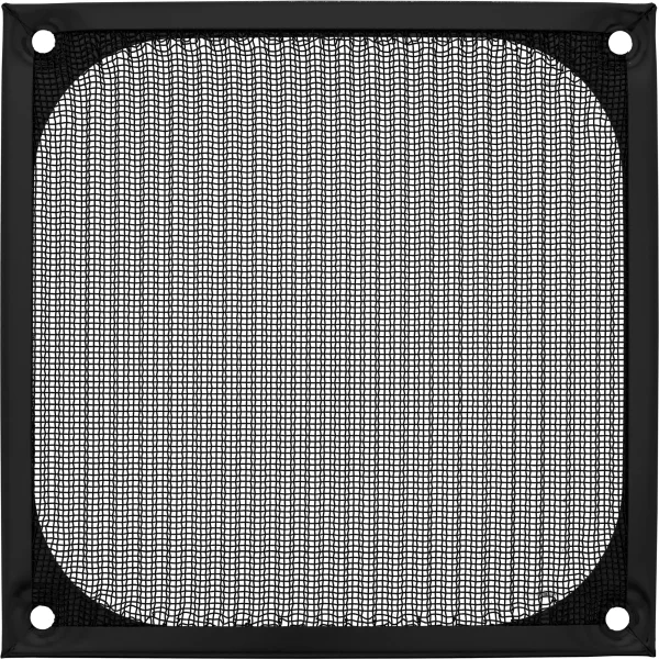 InLine® Lüftergitter, Aluminium Filter, 120x120mm, schwarz
