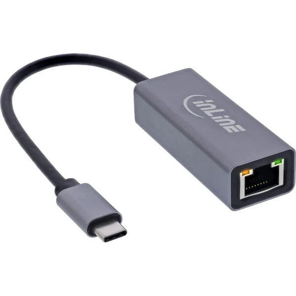 InLine® USB 3.2 Netzwerkadapter Kabel, USB-C zu RJ45 Gigabit Netzwerk