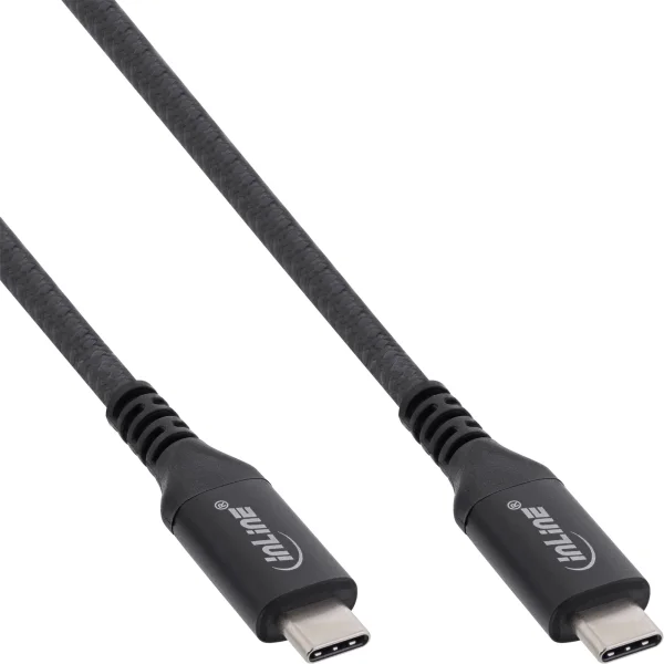InLine® USB4 Kabel, USB-C, Stecker/Stecker, 8K60Hz, schwarz, 2m