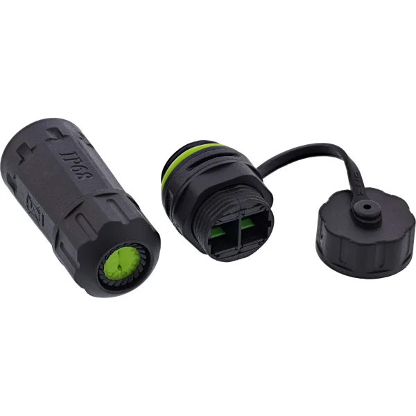 InLine® LWL-Kabelkupplung SC, kurz, IP68, 2x2 SC Buchse, M20