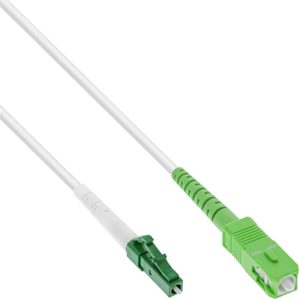 InLine® LWL Simplex Kabel, FTTH, LC/APC 8° zu SC/APC 8°, 9/125µm, OS2, 25m