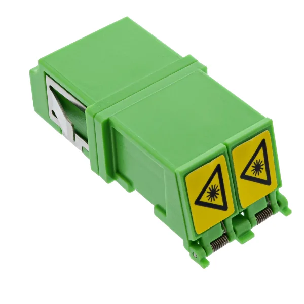 InLine® LWL Kupplung, Duplex LC/LC, singlemode, grün, mit Shutter