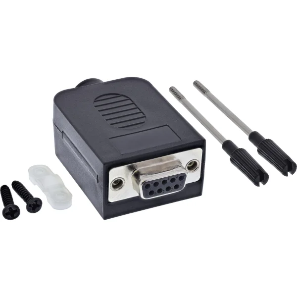 InLine® D-Sub 9 Breakout-Terminalblock, Buchse, Schraubklemme, Rändelschraube