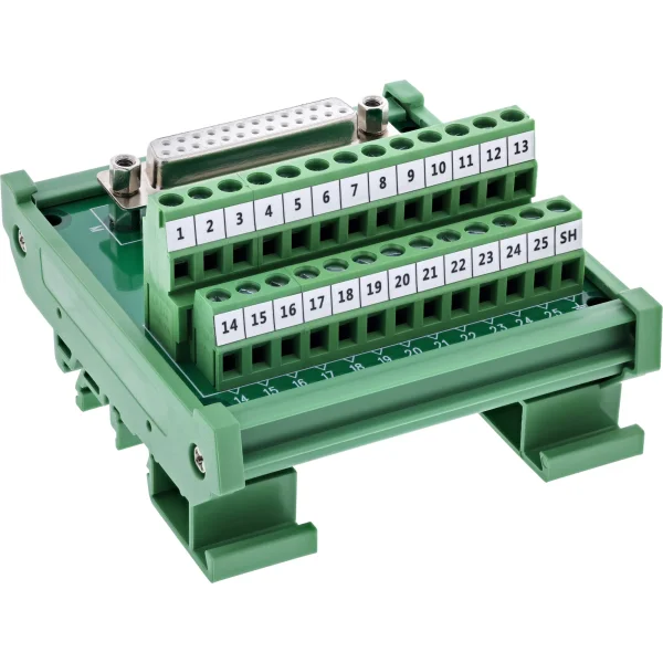 InLine® D-Sub 25 Terminalblock, Buchse, Schraubklemme, für Hutschiene
