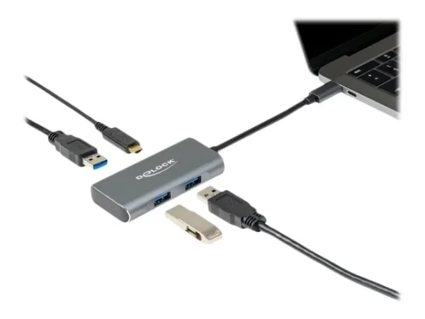 DELOCK Externer USB 3.2 Gen 2 USB C Hub