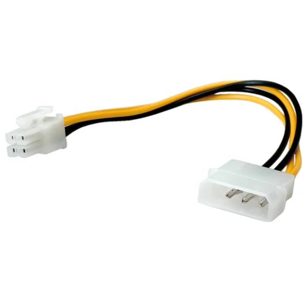 ROLINE Internes Power Kabel, 4pol. HDD / ATX12V-P4 4-polig Power, 0,15 m