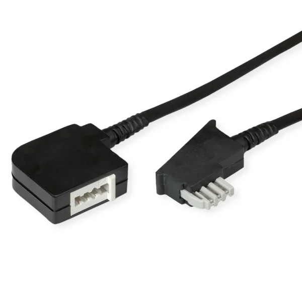 Telefonkabelverlängerung N-kodiert, schwarz, 10 m