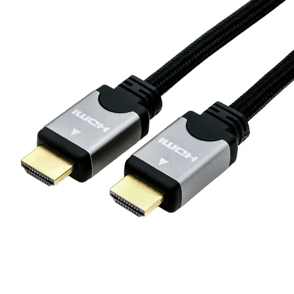 ROLINE HDMI High Speed Kabel mit Ethernet, ST-ST, schwarz / silber, 1,5 m