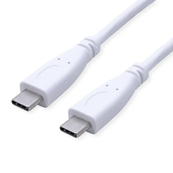VALUE USB 3.2 Gen 2 Kabel, C-C, ST/ST, 4K UHD-1, 10Gbit/s, Emark, 100W, weiß, 0,5 m