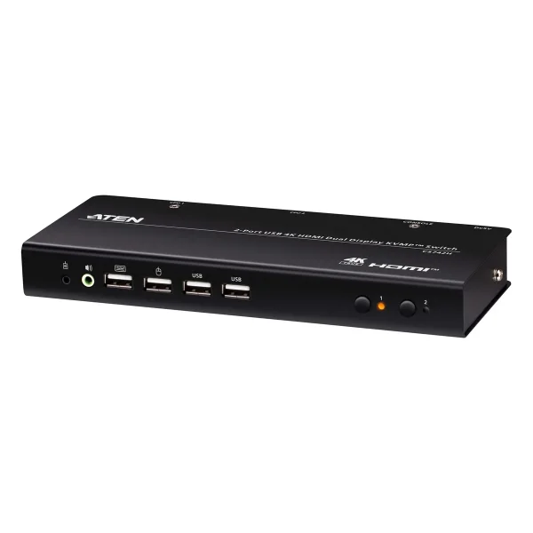 ATEN CS742H 2 Port USB 4K HDMI Dual Display KVM Switch