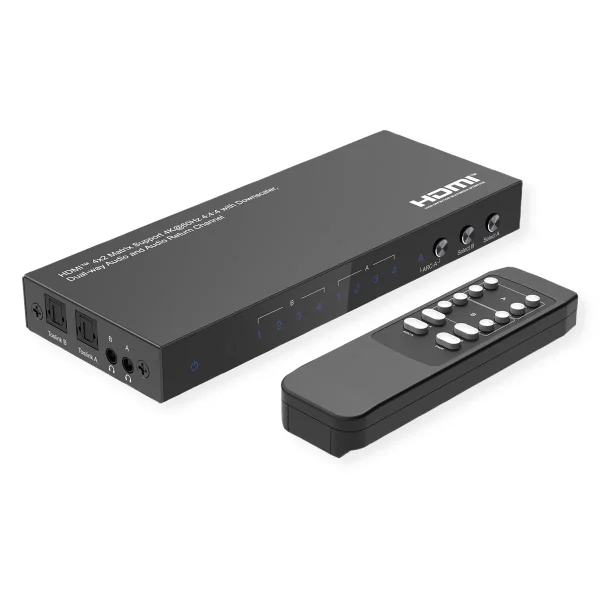 VALUE 4K HDMI Matrix Switch, 4 x 2, mit Fernbedienung