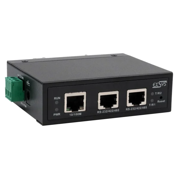 EXSYS EX-61002 Ethernet zu 2 x Seriell RS-232/422/485