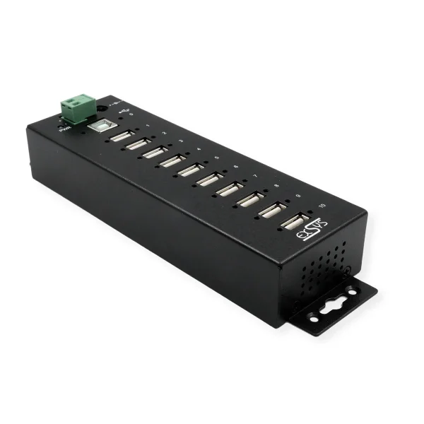 EXSYS EX-1170HMVS 10 Port USB 2.0 Metall HUB, 15KV Surge Protection