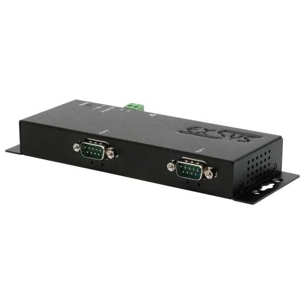 EXSYS EX-6122-2PoE Ethernet zu Seriell  2 x RS-232/422/485  mit 9 Pin Stecker inkl. Virtual Com Software PoE