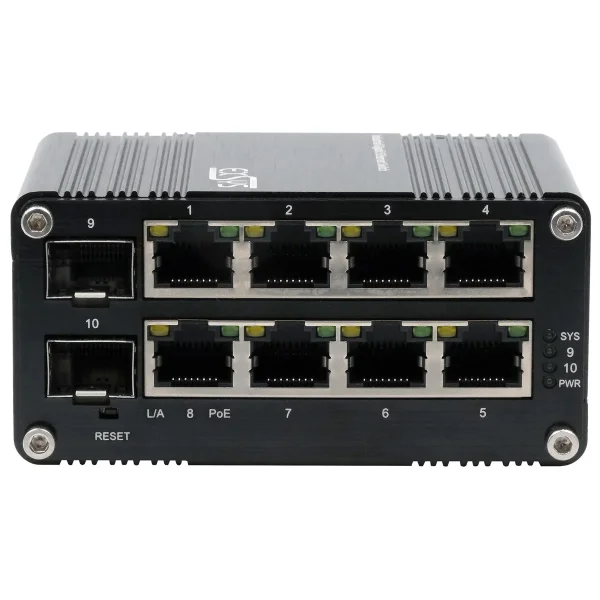 EXSYS EX-62035MPoE-SFP-8+2 Port Industrial Gigabit SFP PoE+ Mini Switch, Web Managed