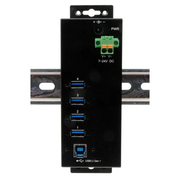 EXSYS EX-1505HMVS 4-Port USB 3.2 Gen 1 Metall Hub mit 3.0A Strom an 4 Ports