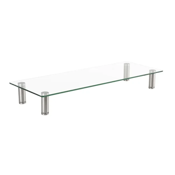 ROLINE Höhenverstellbarer Glas-Monitor-Ständer rechteckig, bis 20 kg