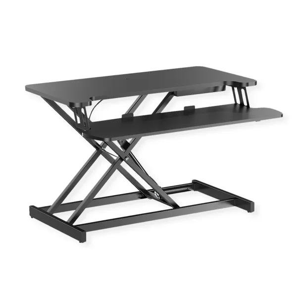 VALUE Höhenverstellbarer Schreibtischaufsatz, 800 x 400 mm, schwarz