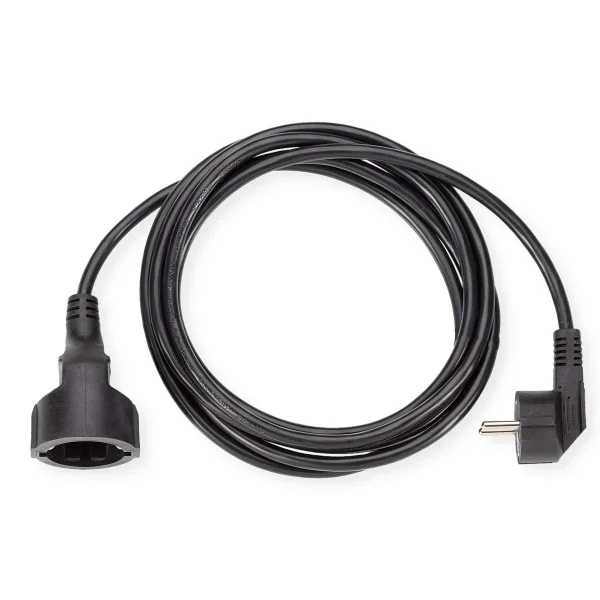 BACHMANN Schutzkontakt-Verlängerungskabel, 230VAC, schwarz, 10 m