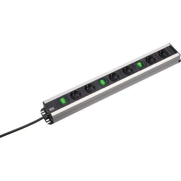 BACHMANN Handwerkerleiste 6x Schutzkontakt 3x Schalter, 2 m