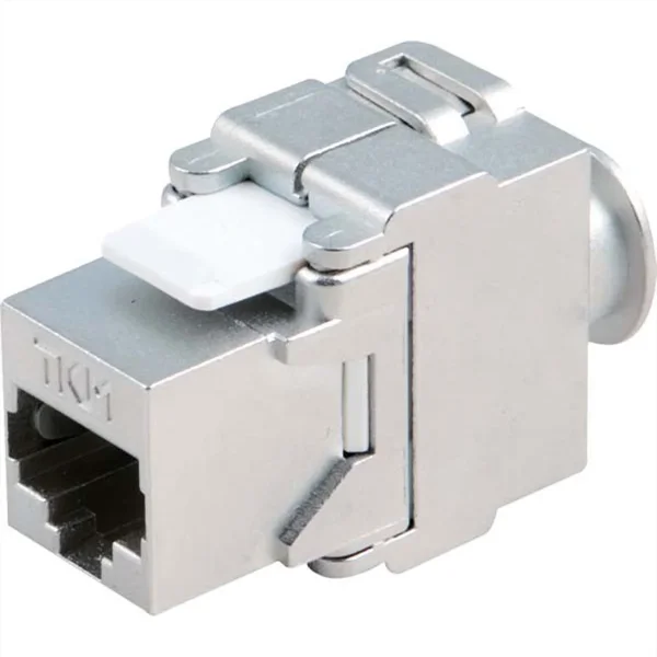 BACHMANN Keystone CAT6a STP Kupplung, RJ45/LSA-Anschlusstechnik 10GB, metallic