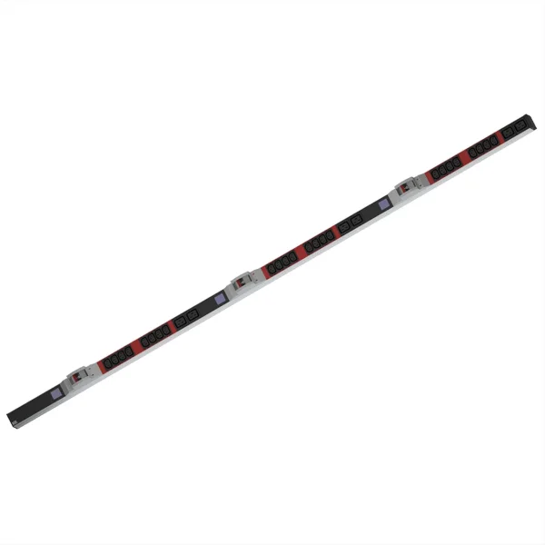 BACHMANN BN0500 19" PDU 1HE 24xC13 6xC19, Leistungsmessung, Anschluss CEE 3x32A, rot