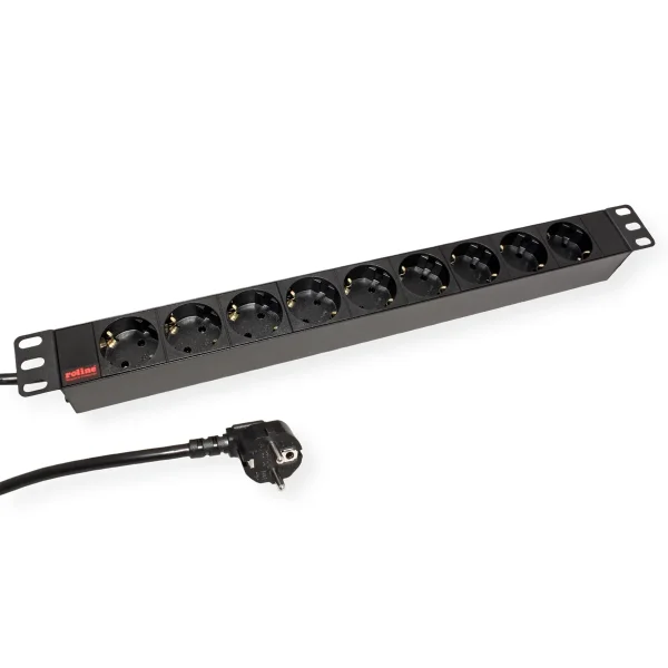 ROLINE 19-Zoll-Steckdosenleiste 9fach, schwarz, 2 m