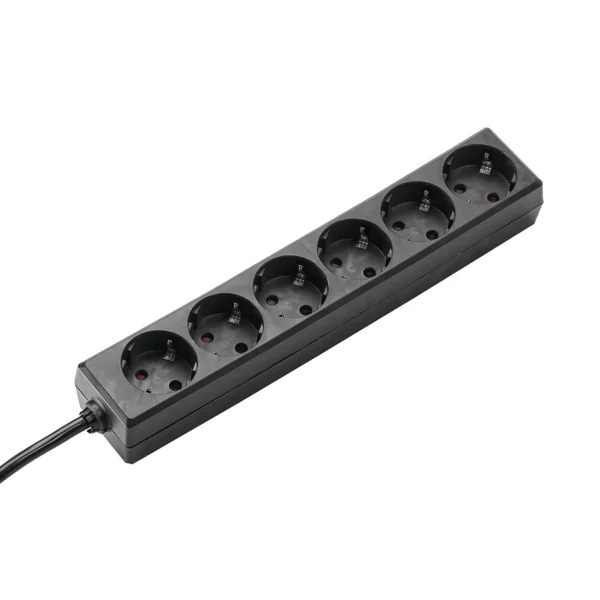 BACHMANN SELLY Steckdosenleiste 6x Schutzkontakt, schwarz, 1,5 m