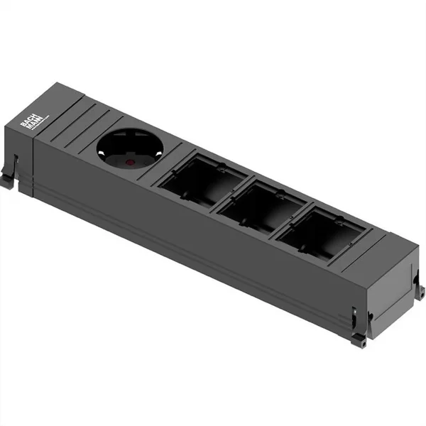 BACHMANN POWER FRAME Medium 1x Schutzkontakt 3x ABD, Kunststoff