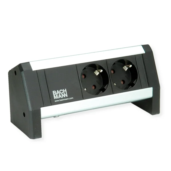 BACHMANN DESK 2xCEE7/3, schwarz