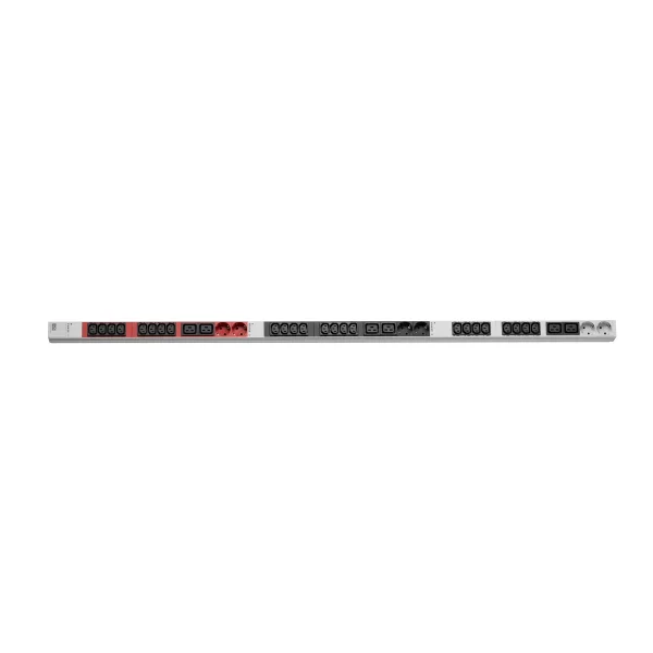 BACHMANN IT PDU ALU 1HE 24x C13 6x C19 CEE 3x16A rot