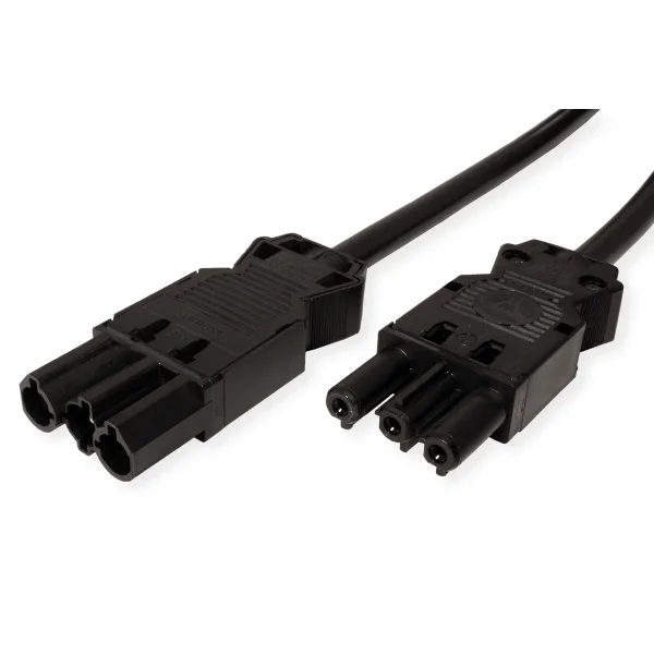 BACHMANN Geräteverlängerung GST18-3 Stecker/Kupplung, schwarz, 4 m