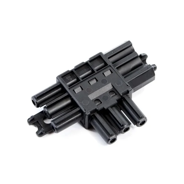 BACHMANN Verteilerblock WIELAND GST18 1xIn/2xOut, flach, schwarz