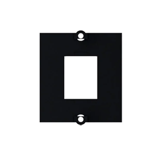 BACHMANN Custom Modul Rahmen für 1x Keystone, mit Metallhalterung, schwarz