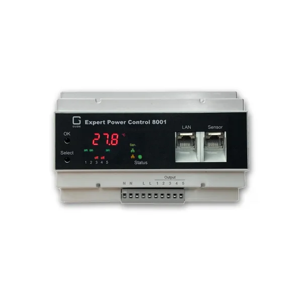 GUDE 8001-1 EPC NET 5x RelaisOut, 1x Sensorport, Messung, Hutschiene (DIN Rail)