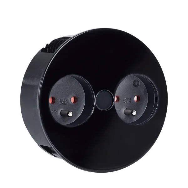 BACHMANN TWIST 2xUTE 2,0m AEH schwarz 30GE seidenmatt, schwarz, 2 m