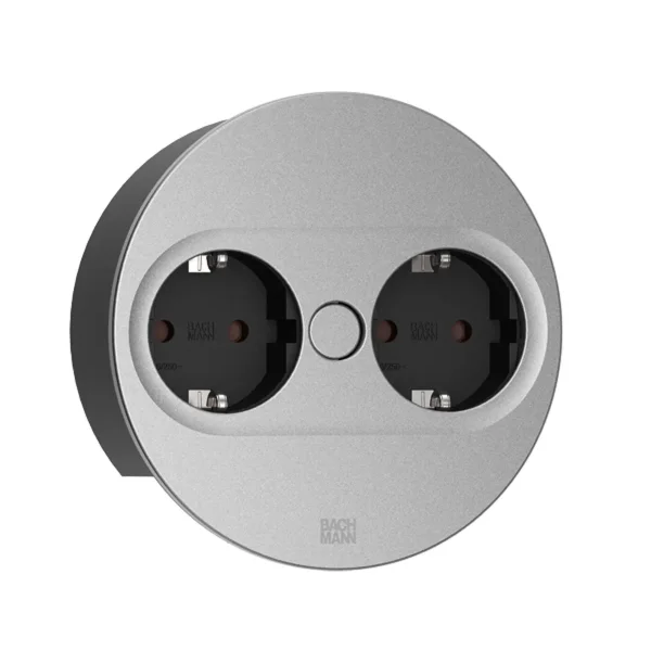 BACHMANN TWIST 2 2xCEE7/3 2,0m AEH silber rund