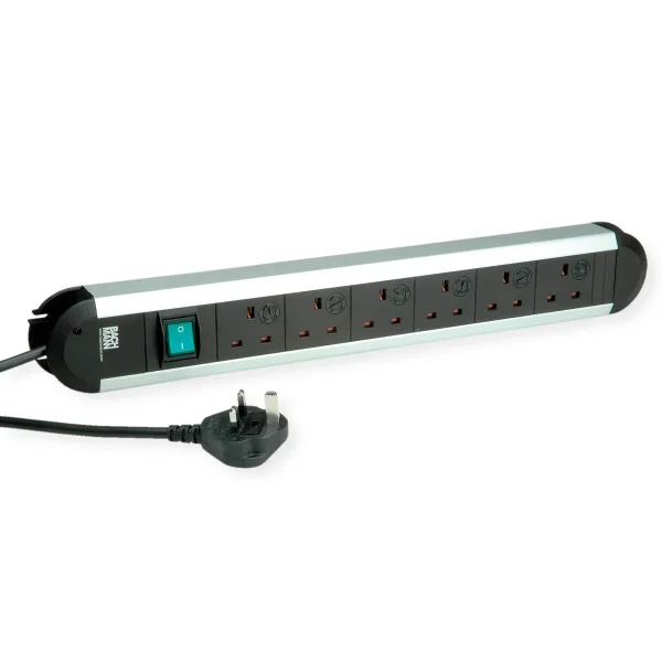 BACHMANN PRIMO Steckdosenleiste 6x UK, Gerätevollschutz Schalter, 1,75 m