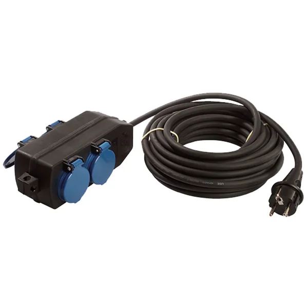 BACHMANN Verteilersteckdose 4x CEE7/3 10m, IP44