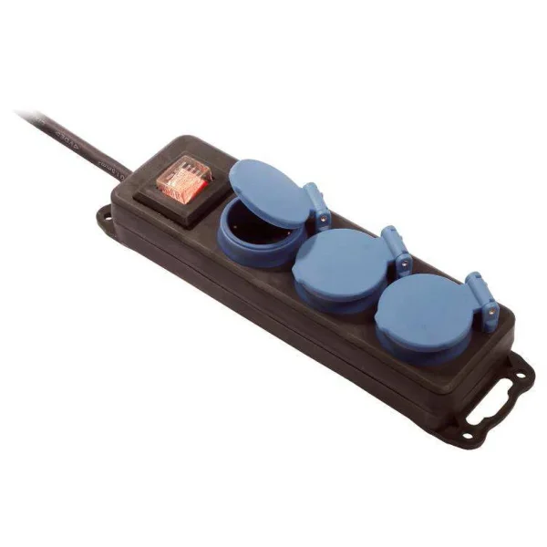 BACHMANN Verteilersteckdose 3x CEE7/3, IP44, 1,5m